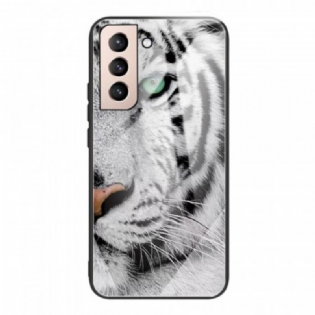 Mobilcover Samsung Galaxy S22 5G Tiger Hærdet Glas