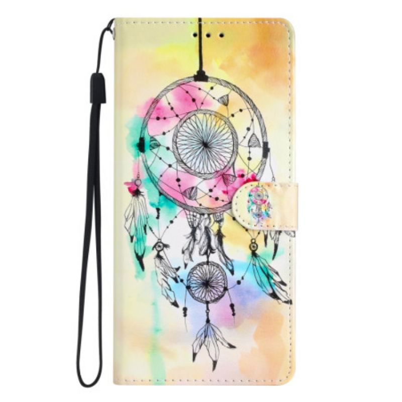 Flip Cover Oppo Reno 8 Lite Med Snor Strap Dream Catcher