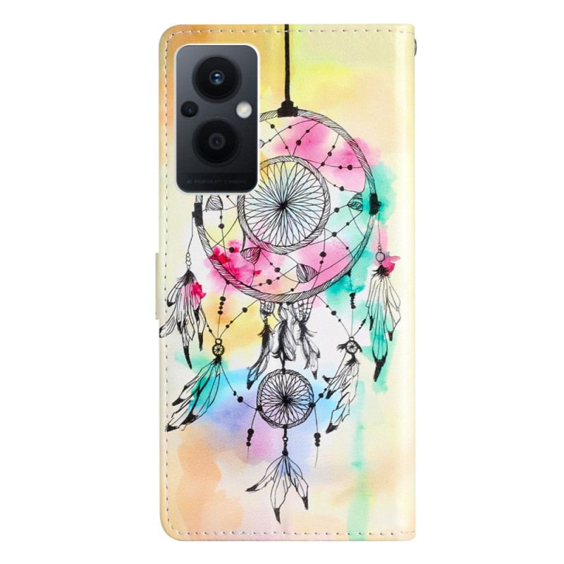 Flip Cover Oppo Reno 8 Lite Med Snor Strap Dream Catcher