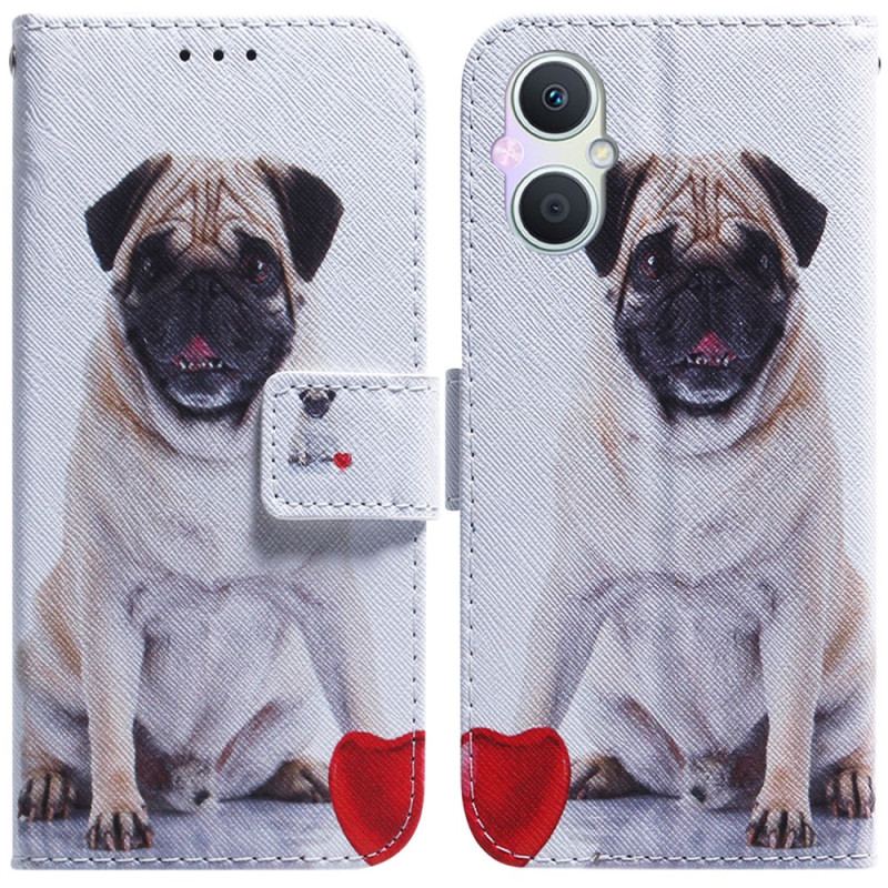 Flip Cover Oppo Reno 8 Lite Mops Hund