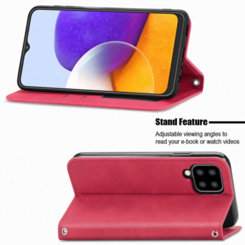 Cover Samsung Galaxy A22 Flip Cover Vintage Kunstlæder