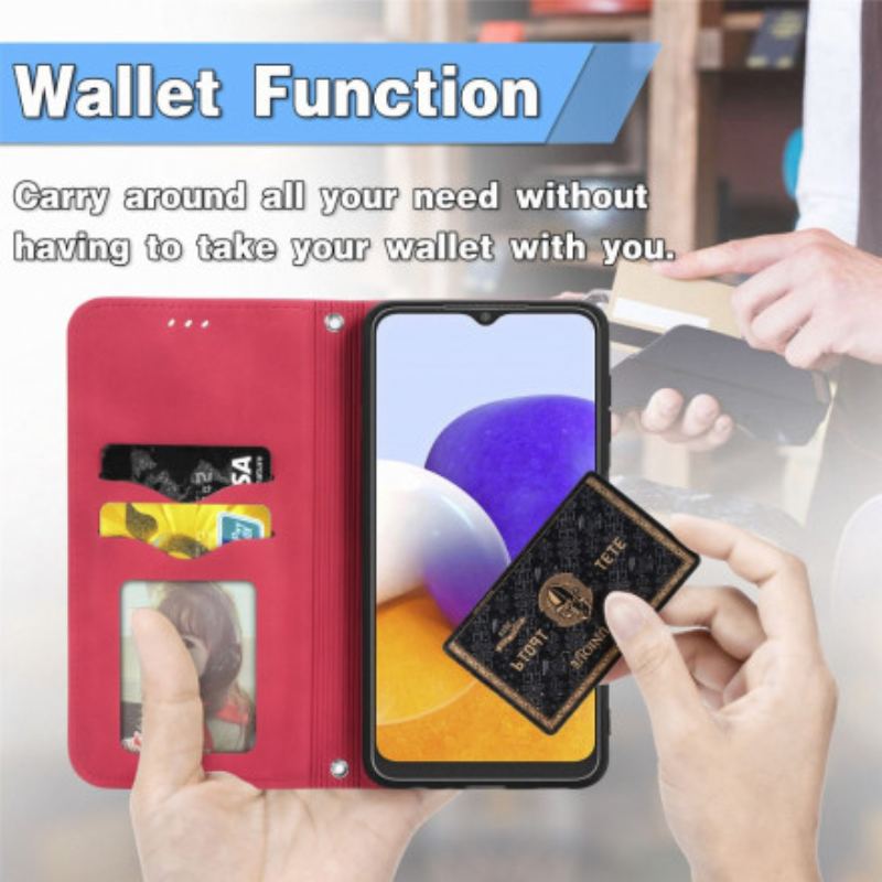 Cover Samsung Galaxy A22 Flip Cover Vintage Kunstlæder