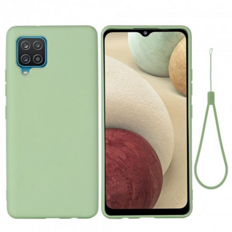 Cover Samsung Galaxy A22 Flydende Silikone Med Snor