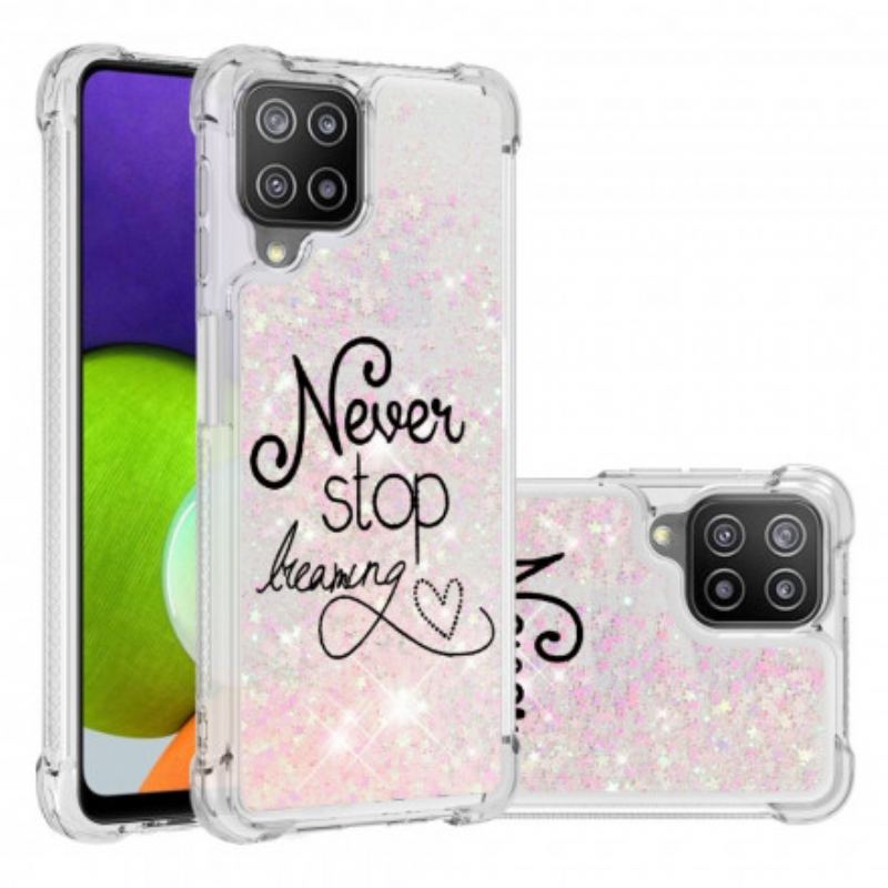 Cover Samsung Galaxy A22 Stop Aldrig Med At Drømme Om Glitter