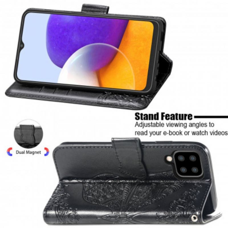 Flip Cover Samsung Galaxy A22 Halve Sommerfugle