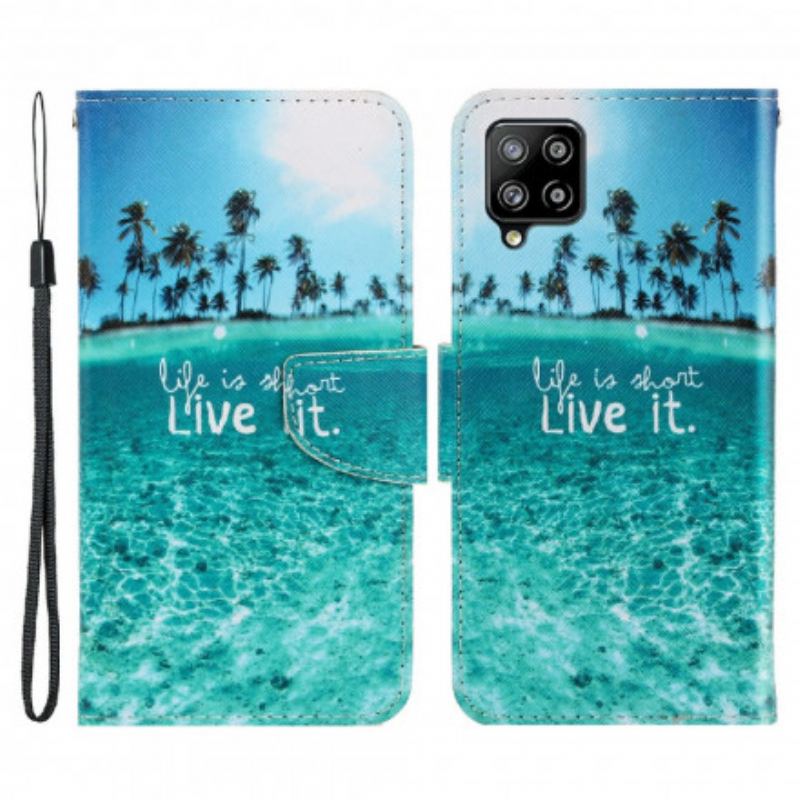 Flip Cover Samsung Galaxy A22 Med Snor Live It At Lanyard