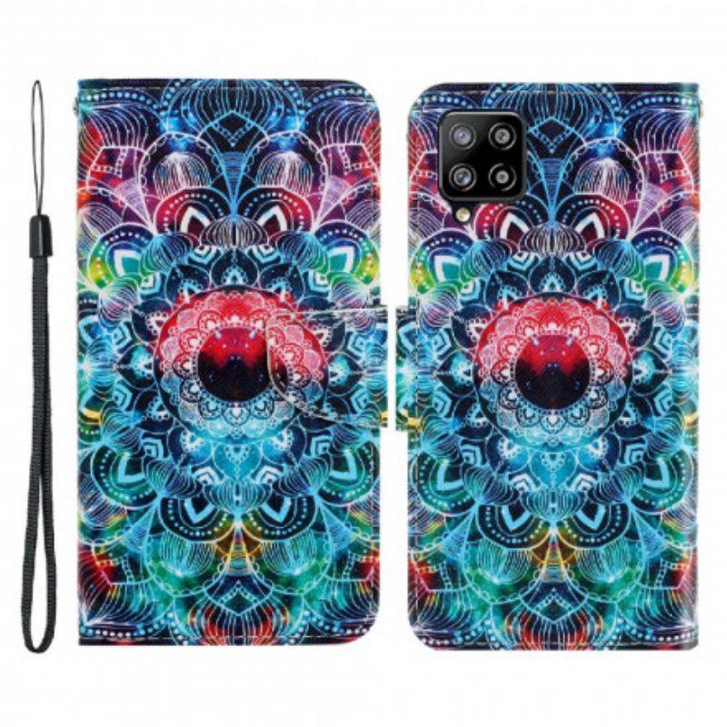 Flip Cover Samsung Galaxy A22 Med Snor Prangende Strappy Mandala