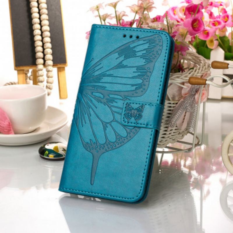 Flip Cover Samsung Galaxy A22 Sommerfugledesign Med Snor