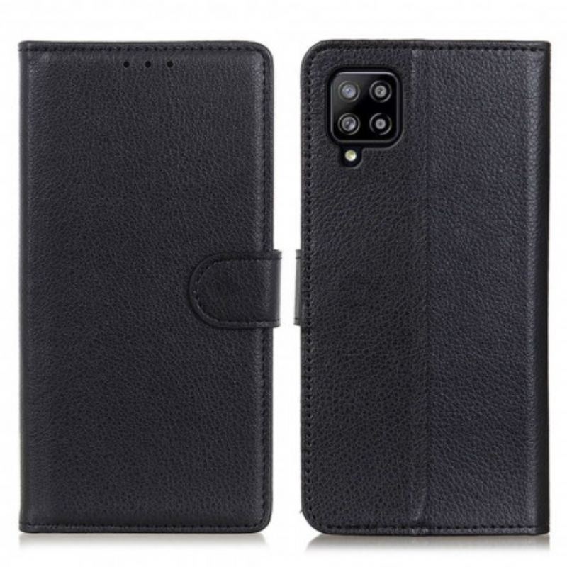 Flip Cover Samsung Galaxy A22 Traditionelt Litchi