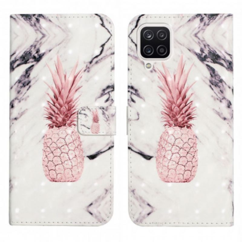 Læder Cover Samsung Galaxy A22 Let Plet Ananas