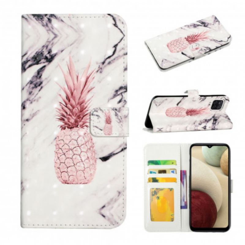 Læder Cover Samsung Galaxy A22 Let Plet Ananas