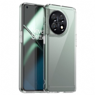Cover OnePlus 11 5G Gennemsigtig Akryl Og Farvet Kontur