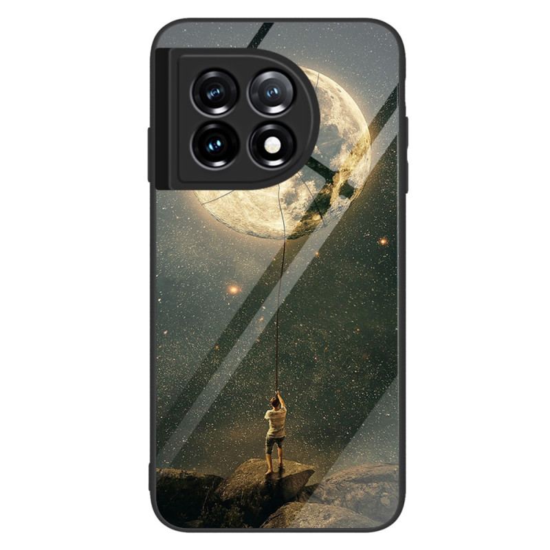 Cover OnePlus 11 5G Moon Man Hærdet Glas