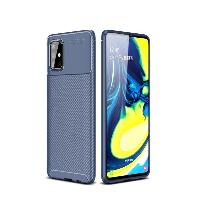 Cover Samsung Galaxy A71 Fleksibel Kulfibertekstur