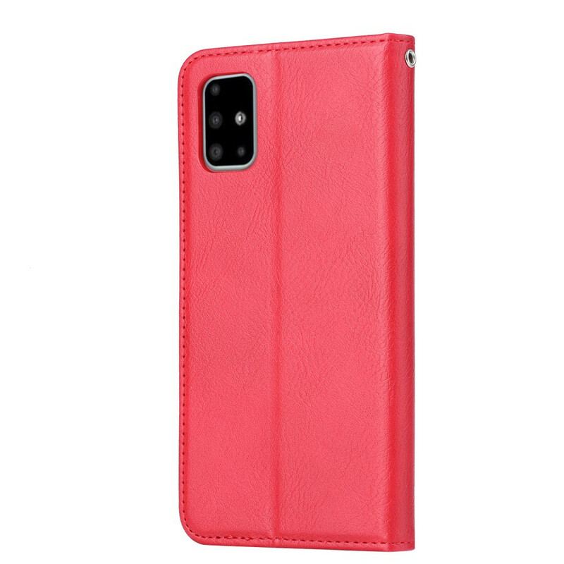 Cover Samsung Galaxy A71 Flip Cover Kortholder I Imiteret Læder