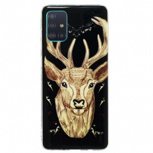 Cover Samsung Galaxy A71 Fluorescerende Majestic Deer