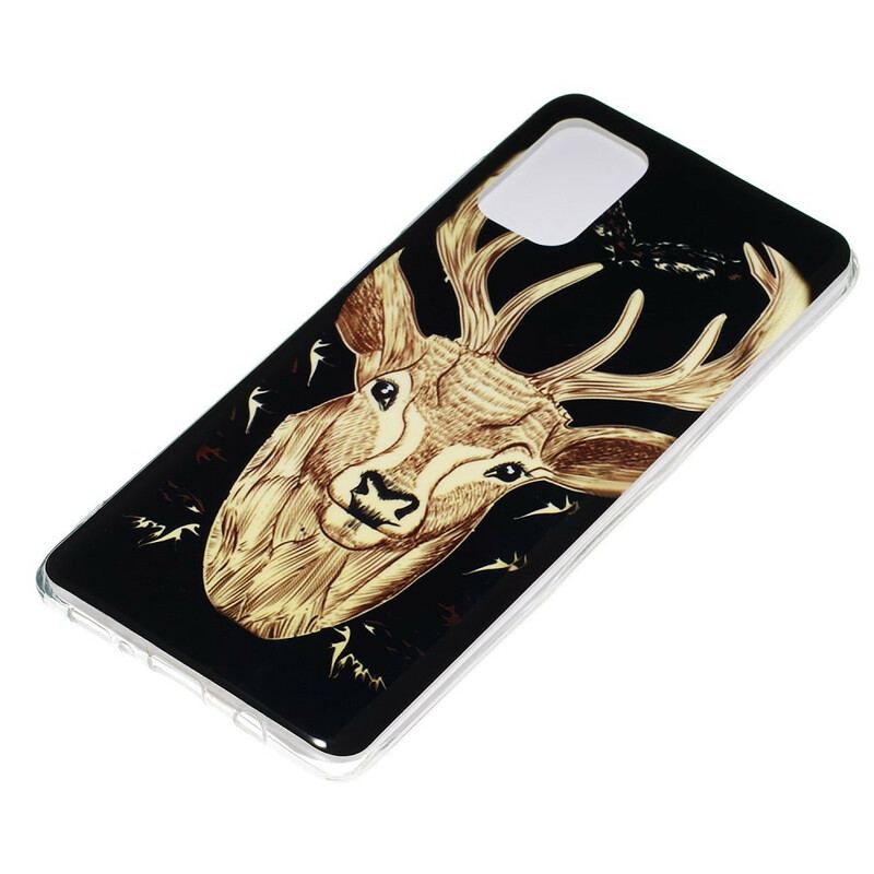 Cover Samsung Galaxy A71 Fluorescerende Majestic Deer