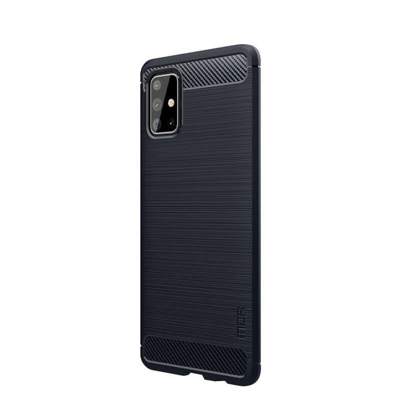 Cover Samsung Galaxy A71 Mofi Børstet Kulfiber