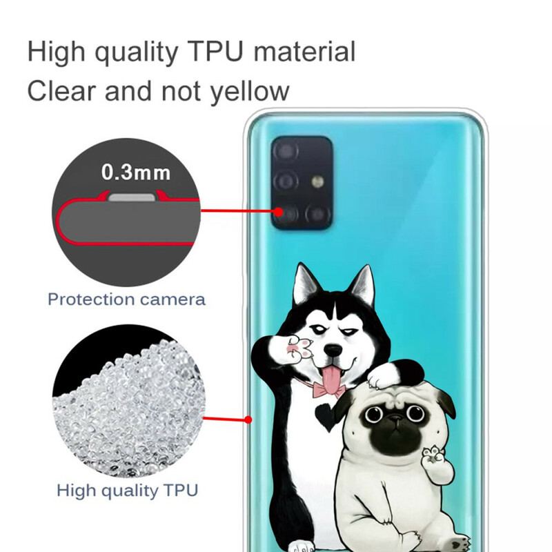 Cover Samsung Galaxy A71 Sjove Hunde