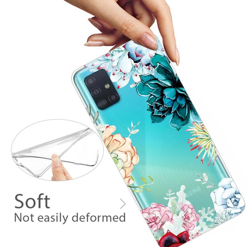 Cover Samsung Galaxy A71 Sømløse Akvarelblomster