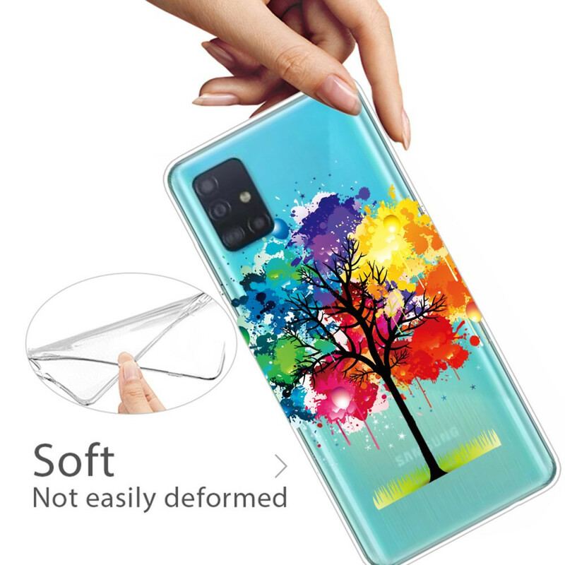 Cover Samsung Galaxy A71 Sømløst Akvareltræ