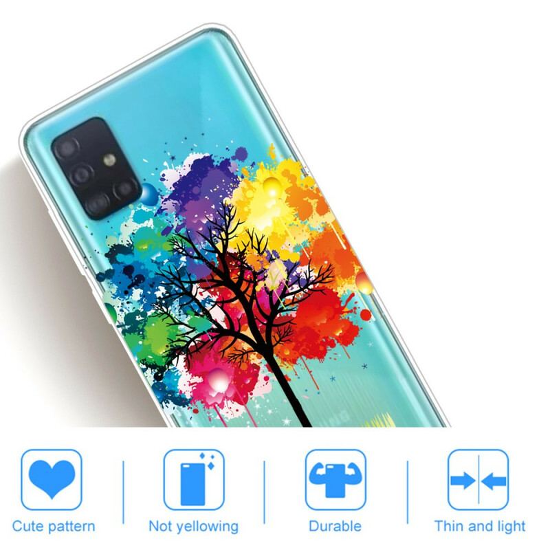 Cover Samsung Galaxy A71 Sømløst Akvareltræ