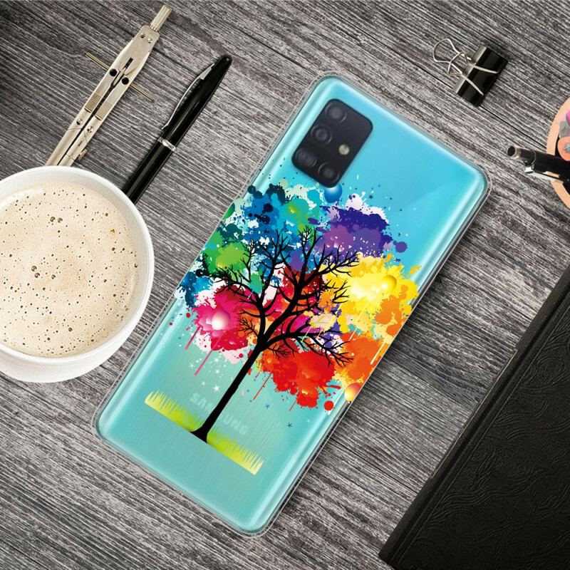 Cover Samsung Galaxy A71 Sømløst Akvareltræ