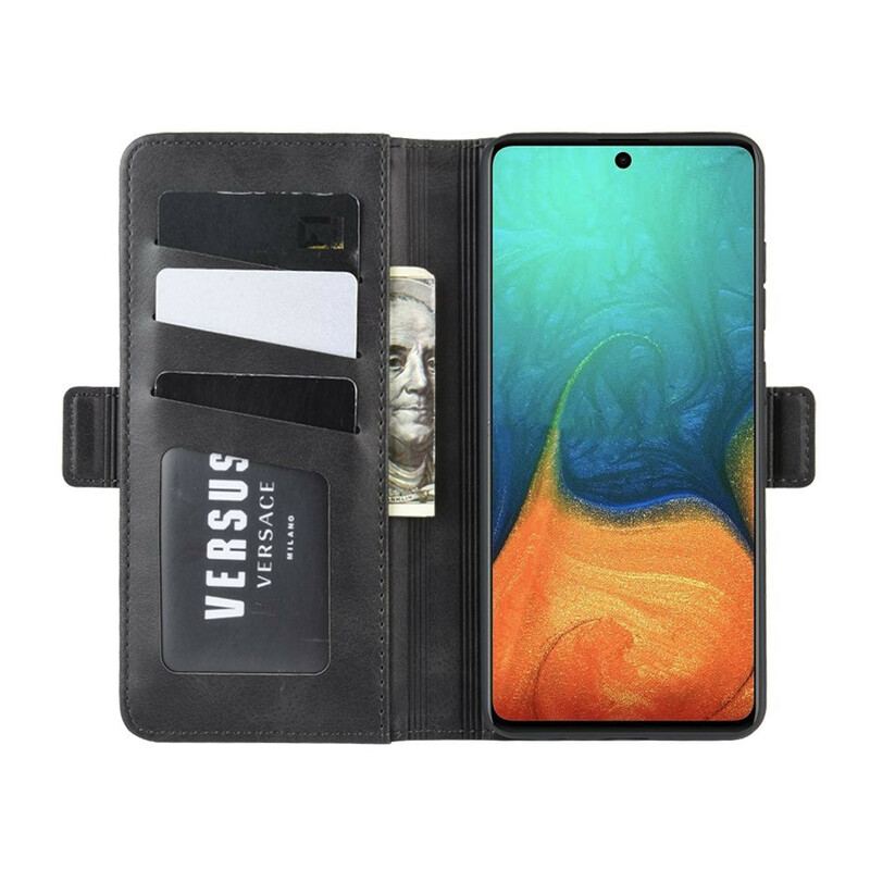 Flip Cover Samsung Galaxy A71 Læder Cover Dobbelt Klap