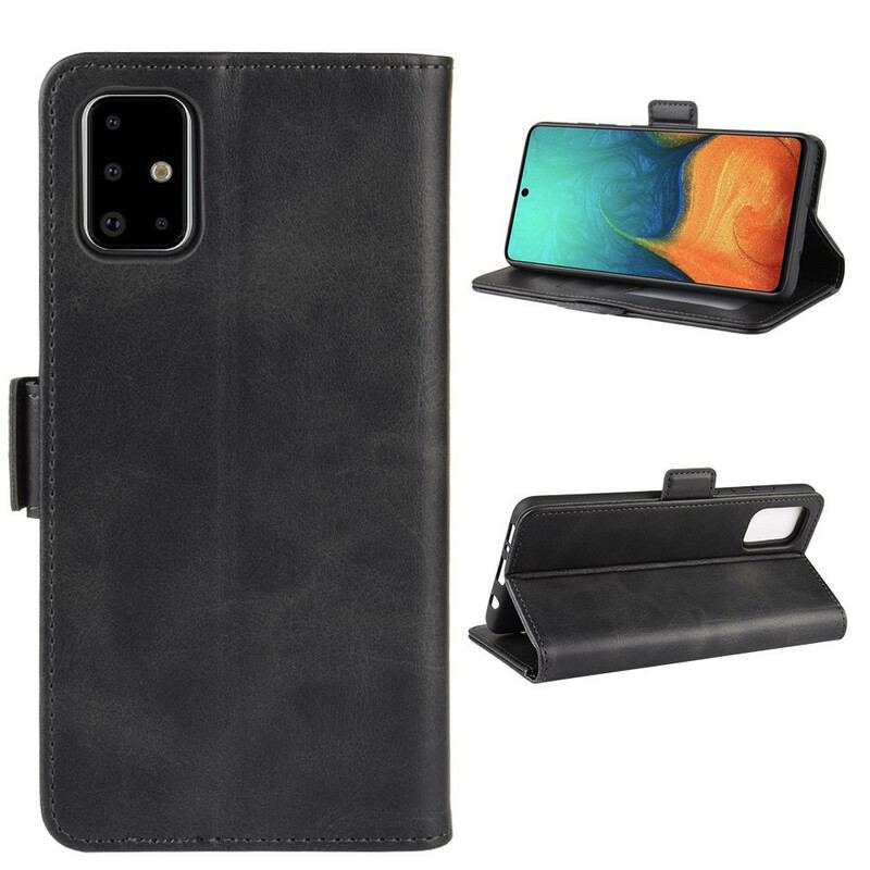 Flip Cover Samsung Galaxy A71 Læder Cover Dobbelt Klap