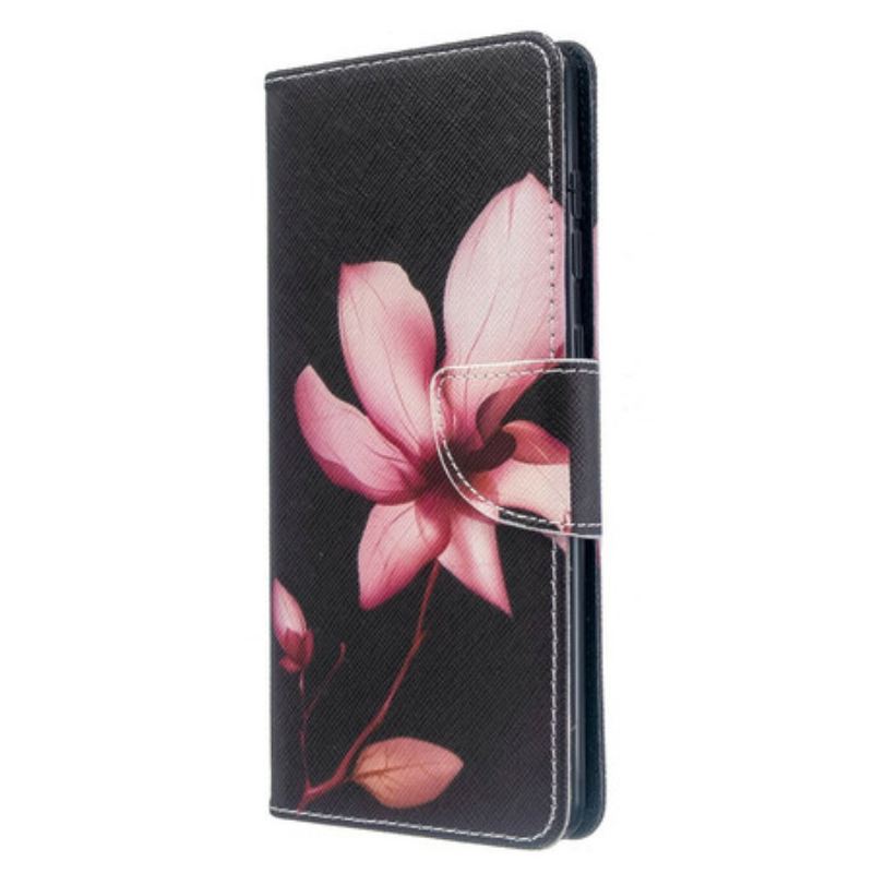 Flip Cover Samsung Galaxy A71 Lyserød Blomst