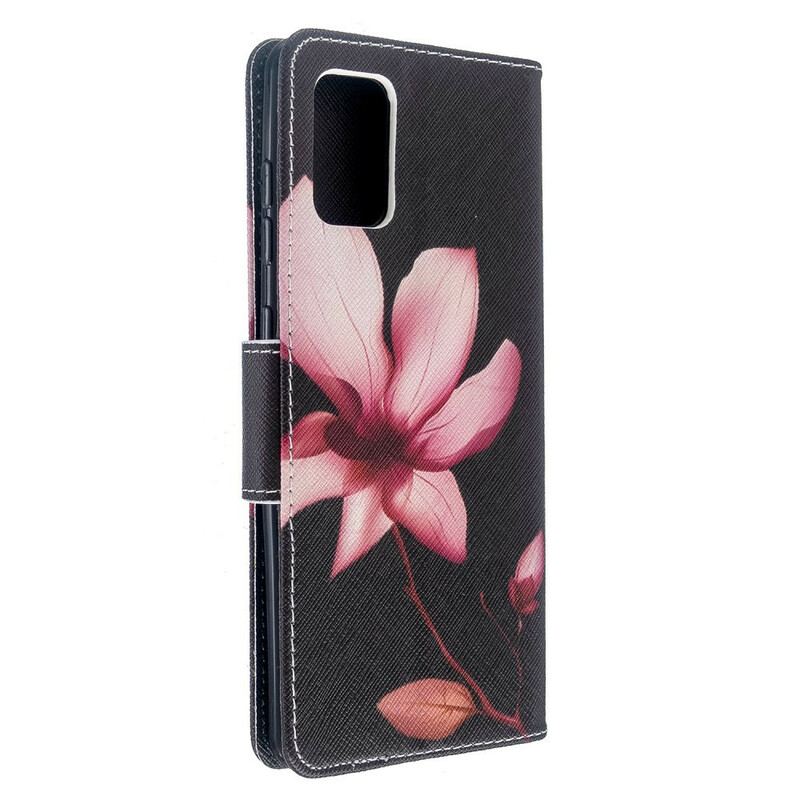 Flip Cover Samsung Galaxy A71 Lyserød Blomst