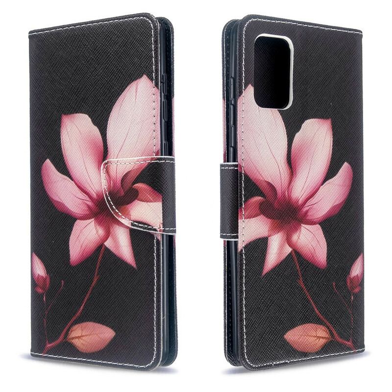 Flip Cover Samsung Galaxy A71 Lyserød Blomst