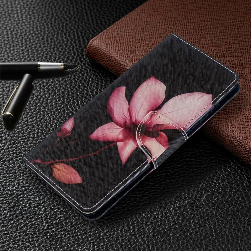 Flip Cover Samsung Galaxy A71 Lyserød Blomst