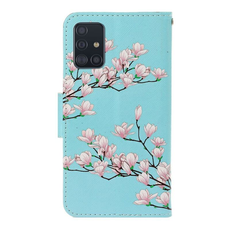 Flip Cover Samsung Galaxy A71 Med Snor Strappy Busk