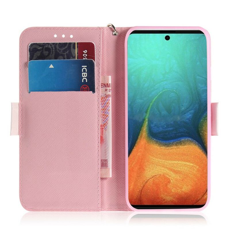 Flip Cover Samsung Galaxy A71 Med Snor Strappy Pumpe