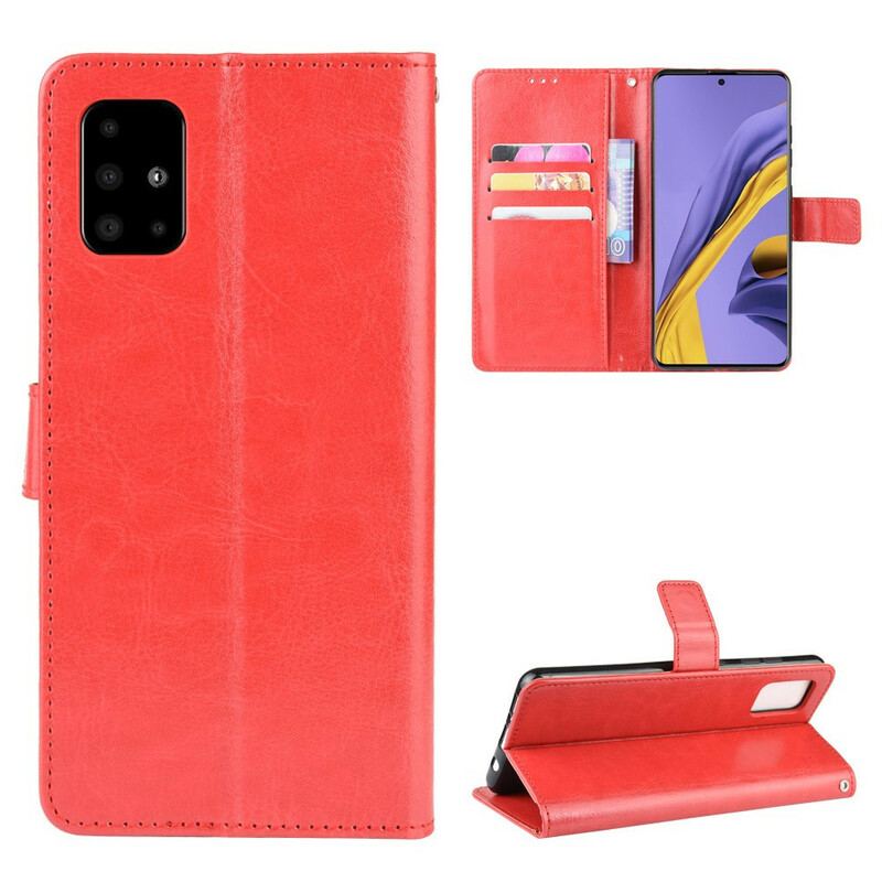 Flip Cover Samsung Galaxy A71 Prangende Kunstlæder