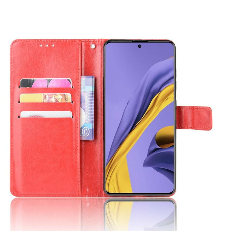 Flip Cover Samsung Galaxy A71 Prangende Kunstlæder