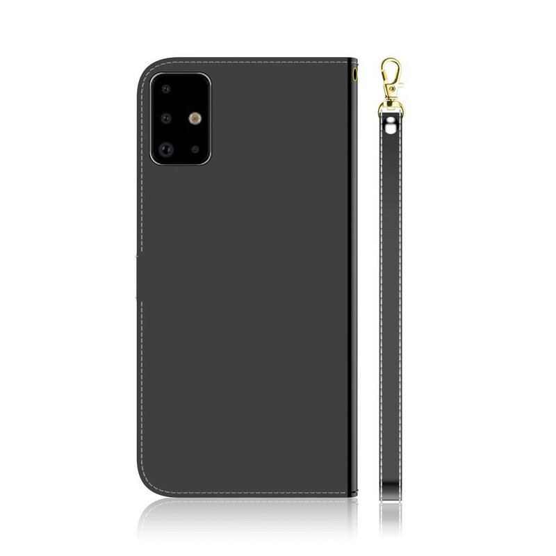 Flip Cover Samsung Galaxy A71 Spejlcover I Imiteret Læder