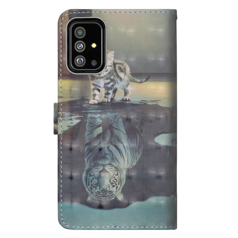 Læder Cover Samsung Galaxy A71 Ernest The Tiger