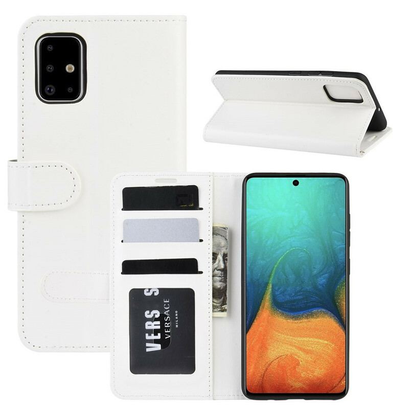 Læder Cover Samsung Galaxy A71 Fin Lædereffekt