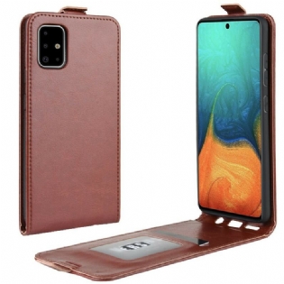 Læder Cover Samsung Galaxy A71 Flip Cover Foldende Lædereffekt