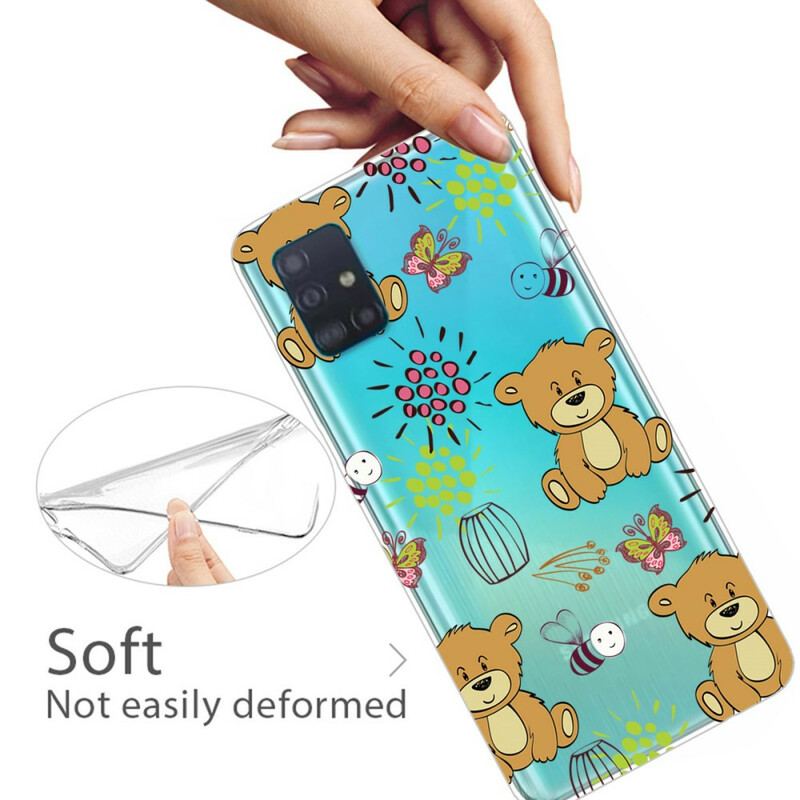 Mobilcover Samsung Galaxy A71 Teddy Bears Top