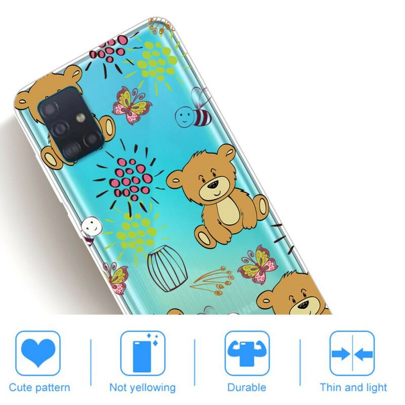 Mobilcover Samsung Galaxy A71 Teddy Bears Top