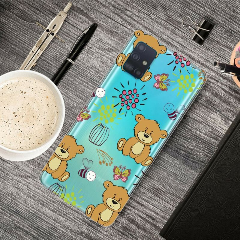 Mobilcover Samsung Galaxy A71 Teddy Bears Top