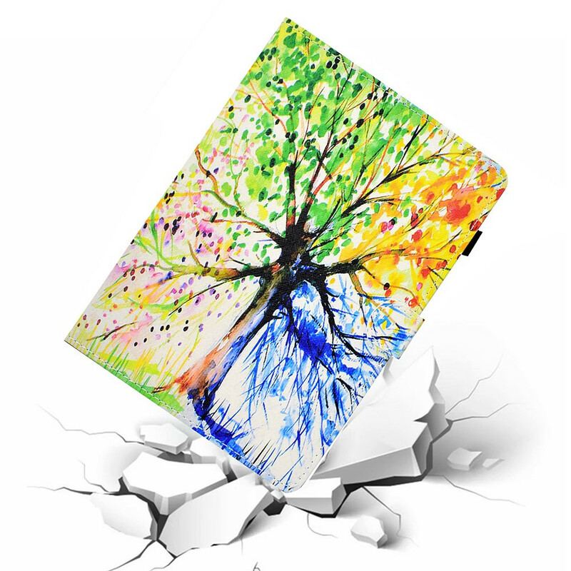 Flip Cover Samsung Galaxy Tab A7 Lite Akvarel Træ