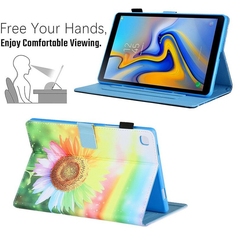 Flip Cover Samsung Galaxy Tab A7 Lite Blomster I Solen