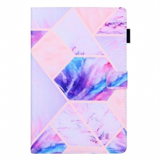 Flip Cover Samsung Galaxy Tab A7 Lite Marmor Geometri Design