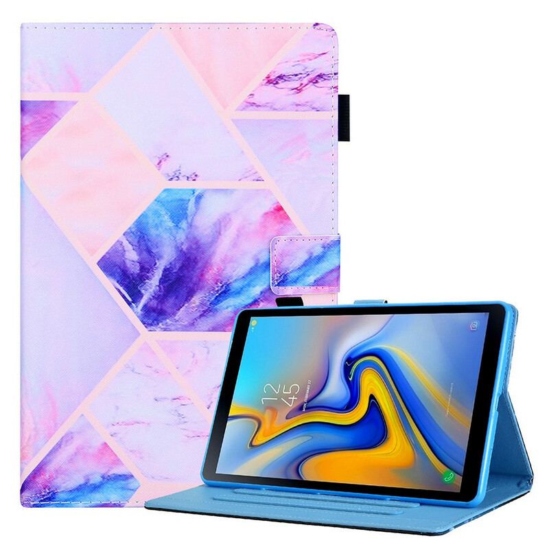 Flip Cover Samsung Galaxy Tab A7 Lite Marmor Geometri Design