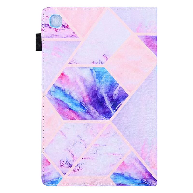 Flip Cover Samsung Galaxy Tab A7 Lite Marmor Geometri Design