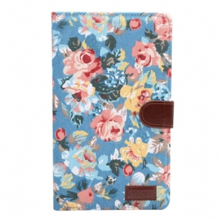 Læder Cover Samsung Galaxy Tab A7 Lite Frihedsblomster